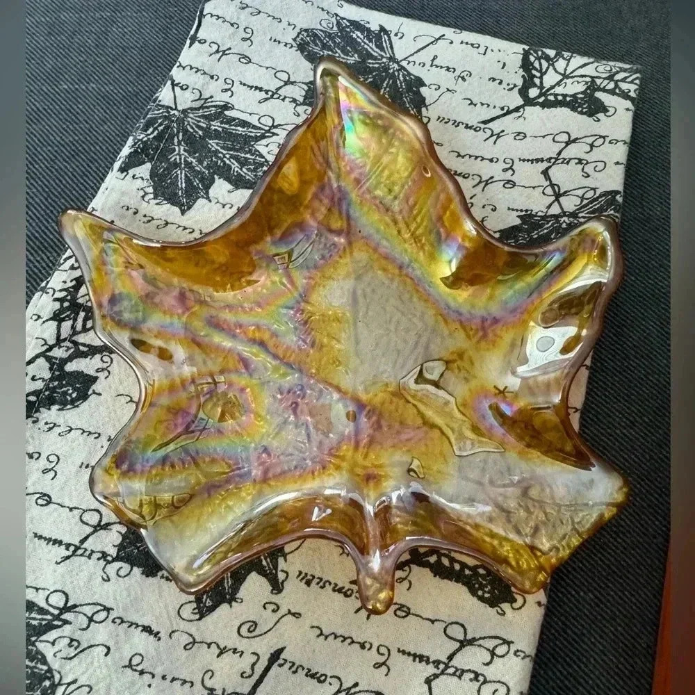Fall Decor Bundle Home Goods Kitchen Towel Leaf Shaped Candy Dish & Wall Sign - Picture 4 of 10